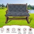 thumbnail image 5 of Porch Swing Cushions with Backrest, 2-3 Seater Waterproof Bench Pad Cushions, Thicken 4" Outdoor Swing Cushions, for Outdoor Patio Garden Furniture (40x47in, Dark Gray), 5 of 7
