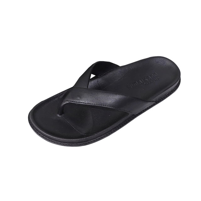 FRSASU Womens Platform Flip Flops Open Toe Slides Flat Sandals Thong Summer Beach Vacation Shoes Black