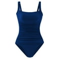 thumbnail image 1 of Trajes de baño de una pieza con realce y acolchado vintage para mujer Trajes de baño con control de barriga Trajes de baño de talla grande (azul marino) Zhivalor BST3003548-1, 1 of 5