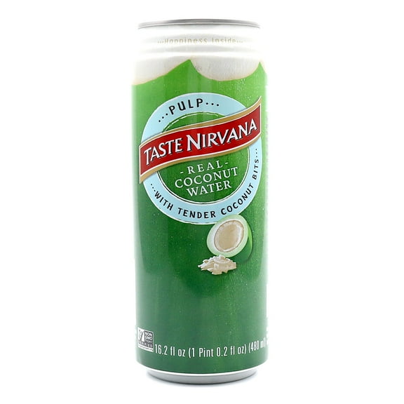 Taste Nirvana Real Coco Pulp, Coconut Water with Tender Coconut Bits, 16.2 fl oz, 12 Ct