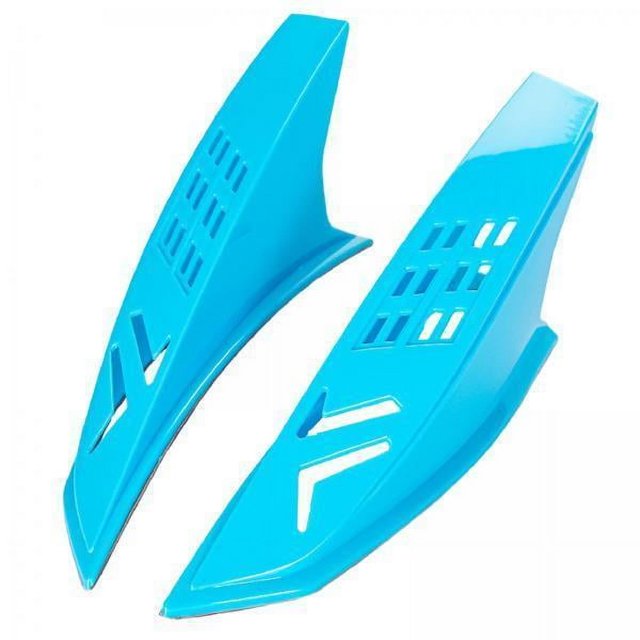 5xPlastic Casco De Motocicleta Orejas Cuernos Piezas Decorativas Protectoras Azul