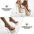 thumbnail image 5 of 1 par moda sandalias de tacón súper altas plataformas impermeables zapatillas de talón alto, 5 of 5