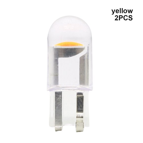 Scienceny 10 Uds T10 168 192 2825 COB LED coche cuña estacionamiento luz lateral puerta bombilla instrumento lámpara Auto matrícula luces Bombillas para automóviles amarillo 2 piezas Scienceny VI000621-04