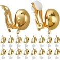 thumbnail image 2 of 1set 40pcs Brass Earring Findings for Non-Pierced Ears 40pcs Plastic Clip on Earring Pads Golden 6~19x6~12x5~11mm Hole: 1~3mm, 2 of 6