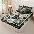 thumbnail image 2 of Erosebridal Vintage Black Dragonfly Floral Zipper Twin Comforter Sets with Fitted Sheet and 2 Pillowcases,Wild Bloom Flowers Zipper Bedding Set For Girls,Black Reversible,4 Pieces, 2 of 7