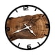 thumbnail image 2 of Reloj de pared de madera con forma de anillo anual de 30 cm, decoración rústica vintage para el hogar. marrón, 2 of 9