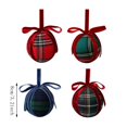 thumbnail image 4 of Christmas Tartan Plaid Ornaments Ball, Christmas Tree Decor Scottish Buffalo Plaid Christmas Tree Hanging Ornaments, Vintage Red Green Check Plastic Ball, Xmas Farmhouse Home Decoration, 4 of 8
