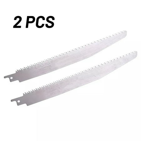 

QFEI 2Pcs S1122C Stainless Steel Adjustable Reciprocating Saw Blade for Cutting Bone Meat Wood 9 Inch