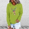 thumbnail image 1 of Puntoco Mujer Moda Casual Impreso Blusa de manga larga Bolsillo Pullover tops Sudaderas con capucha Puntoco Puntoco-813, 1 of 7