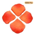 thumbnail image 3 of Unique Bargains Pétales de Rose en Soie Artificielle, Fleurs Artificielles Orange Rouges 2x2 Pouces 5000 Pcs, 3 of 5