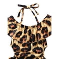 thumbnail image 4 of Wsevypo Baby Girls Leopard Printed Off Shoulder Ruffled Romper Swimwear, 4 of 6