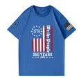 thumbnail image 4 of Hogleaql Mens Usa Flag Graphic Tshirt Crew Neck American Flag Print Short Sleeve T-Shirts Patriotic Casual Independence Day Themed Loose Fit Pullover Blue L, 4 of 6