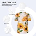 thumbnail image 4 of Daiia Sunflower 5 Mens Baseball Jersey Button Down Shirts Short Sleeve Sports Uniforms-Small, 4 of 9