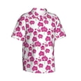 thumbnail image 3 of Xecao Orchids Flowers print Hawaiian shirt - a stylish short-sleeve button-down for men, perfect for casual beach and tropical outings., 3 of 9