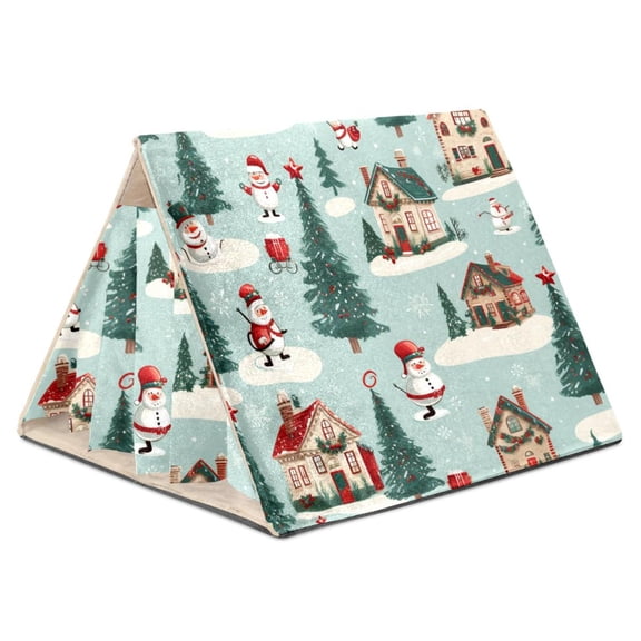 Christmas Cozy Hamster Nest Bedding | Dutch Flannelette Material | PP Board Support | Washable & Durable Design | 21.5x30.5x26 cm Size | Pet Accessories for Nesting & Sleeping