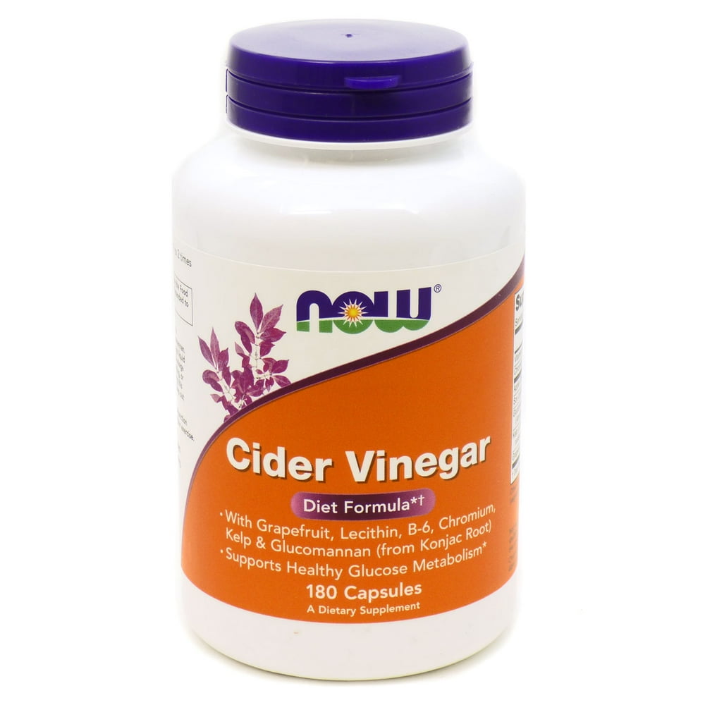 Now Foods Apple Cider Vinegar Capsules, 500 Mg, 180 Ct