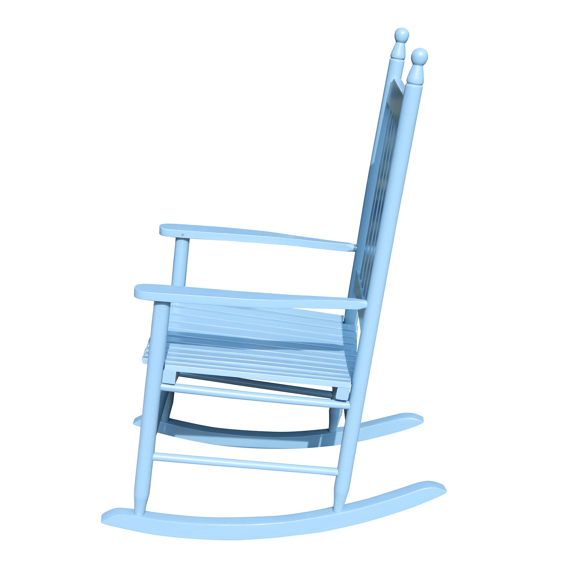 Wooden Rocking Chair Outdoor Rocker for Porch Patio Lawn Indoor Classic Arm Chairs,blue