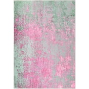 Lochas Abstract Area Rug Soft Modern Rugs for Living Room Bedroom Home Decor Indoor Carpet,4'x6',Pink/Green