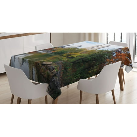 

Ambesonne City Tablecloth Rectangular Table Cover Manhattan Central Park 60 x84 Multicolor