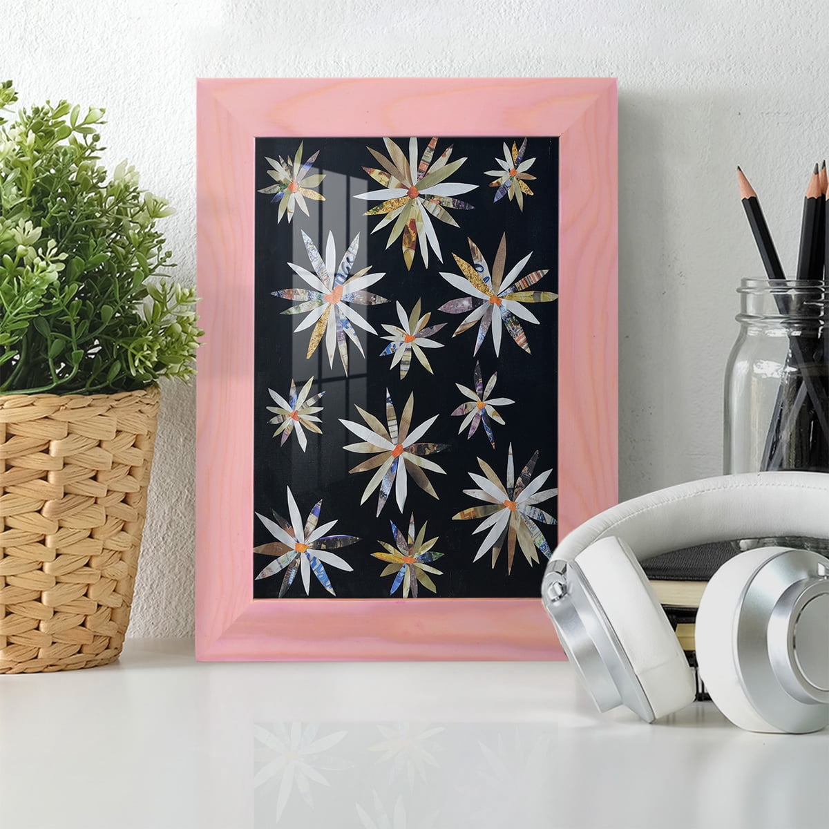 Starburst Too I - Framed Print w/glass - Sunset Pink