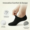 thumbnail image 3 of Men’s Invisible No Show Socks 6-Pack– Breathable Cotton Low Cut Socks with Non-Slip Heel Grip, Moisture-Wicking, 3 of 6