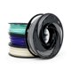 thumbnail image 1 of Filamento para impresora 3D ABS de bajo olor Gizmo Dorks, 3 mm (2,85 mm), paquete de muestra de 200 g, blanco, verde azulado, morado y gris, 1 of 1