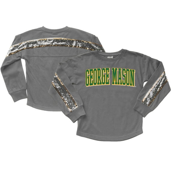 Girls Youth Gameday Couture  Gray George Mason Patriots Guess Who's Back Long Sleeve T-Shirt