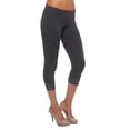 thumbnail image 2 of Ladies Capri Cotton Lycra Lace Trim Leggings, 2 of 2