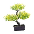 thumbnail image 2 of Bonsái artificial multiusos, planta de imitación coleccionable realista en maceta Amarillo, 2 of 9