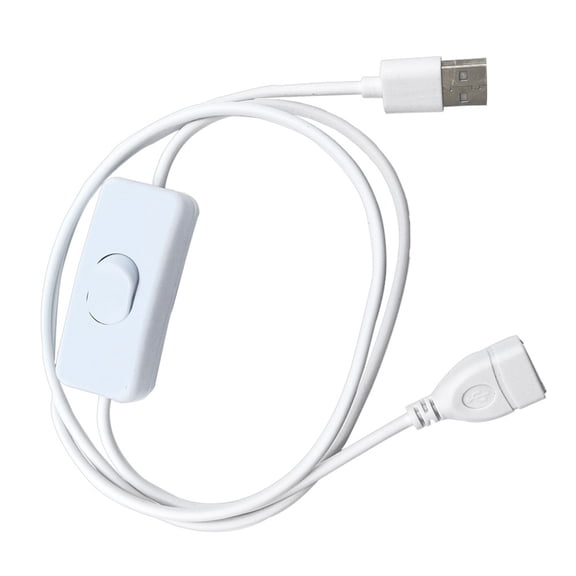 Short 4 Inch USB Power Cord with On Off Switches Plate Metal Conductors Control Cable for Home Electronics