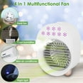 thumbnail image 3 of iMountek Portable Air Conditioner Fan 4 In 1 Mini Desktop Air Conditioner Fan Water Mist Cooling Fan with Colorful Atmosphere Light USB Rechargeable Humidifier Fan, 3 of 10