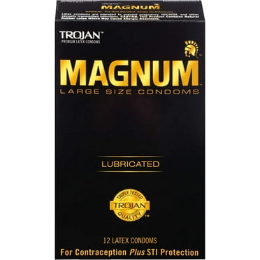 Trojan Magnum Large Size Lubricated Condoms - 12 count