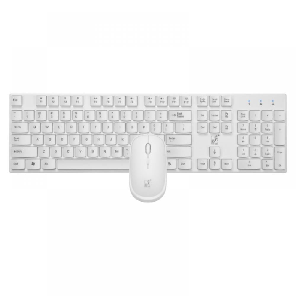 Wireless Keyboard and Mouse Combo, 2.4G Ultra Slim Compact Full Size Quiet Scissor Switch