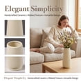 thumbnail image 4 of Unique Bargains Ribbed Ceramic Vase for Flowers Cream Yellow 3.5"L x 3.5"W x 7.9"H, 4 of 6