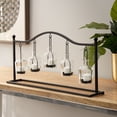 thumbnail image 2 of DecMode 5 Holder Black Metal Hanging Bottle Decorative Candle Lantern, 2 of 9