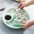thumbnail image 3 of Kitchen Double Wheat Straw Disc Tool with Mini Seasoning Disk Fruit Bowl Dumpling Plate Tableware Green, 3 of 6