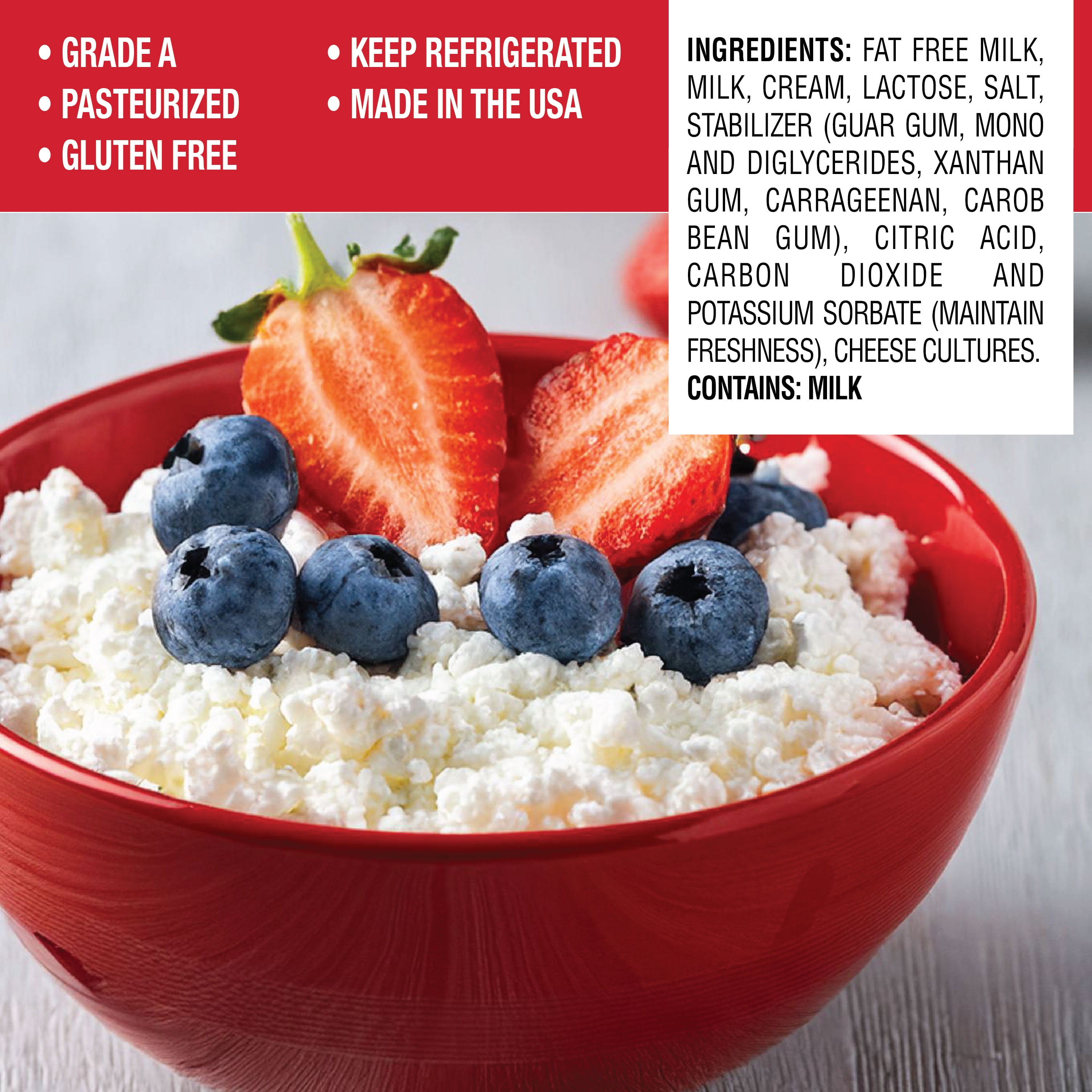 Prairie Farms 4% Small Curd Cottage Cheese, 24 oz Tub