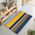 thumbnail image 2 of Entryway Rug 2'x3', Navy Yellow Grey Stripes Kitchen Runner Rugs Non-Slip Carpet Mats, Abstract Lines Geometric Modern Bedside Rugs Runners Washable Floor Carpet for Bathroom Laundry Room, 2 of 8