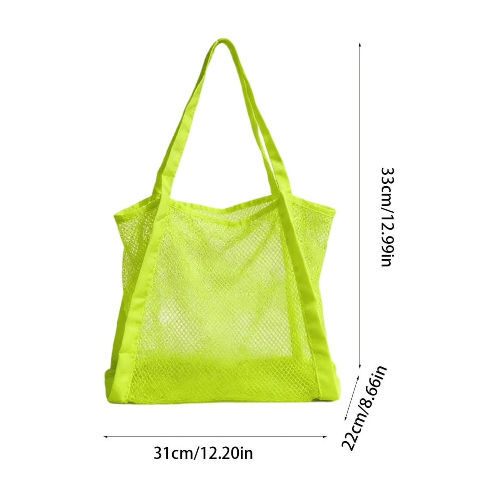 Large Capacity Mesh Beach Tote Bag, Portable Drawstring Net