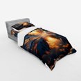 thumbnail image 2 of Ambesonne Lake Bedding Set 3 Pcs, Reflection Snowy Mountain Dawn, Twin, Orange and Dark Blue, 2 of 2