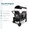 thumbnail image 3 of WONDERFOLD W4 Original Stroller Wagon (4 Seater) - Collapsible Wagon Stroller with Seats with 5-Point Harnesses, Easy Access Zipper Door, and Removable Sun Canopy, Gray, 3 of 5