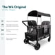 thumbnail image 3 of WONDERFOLD W4 Original Stroller Wagon (4 Seater) - Collapsible Wagon Stroller with Seats with 5-Point Harnesses, Easy Access Zipper Door, and Removable Sun Canopy, Gray, 3 of 5