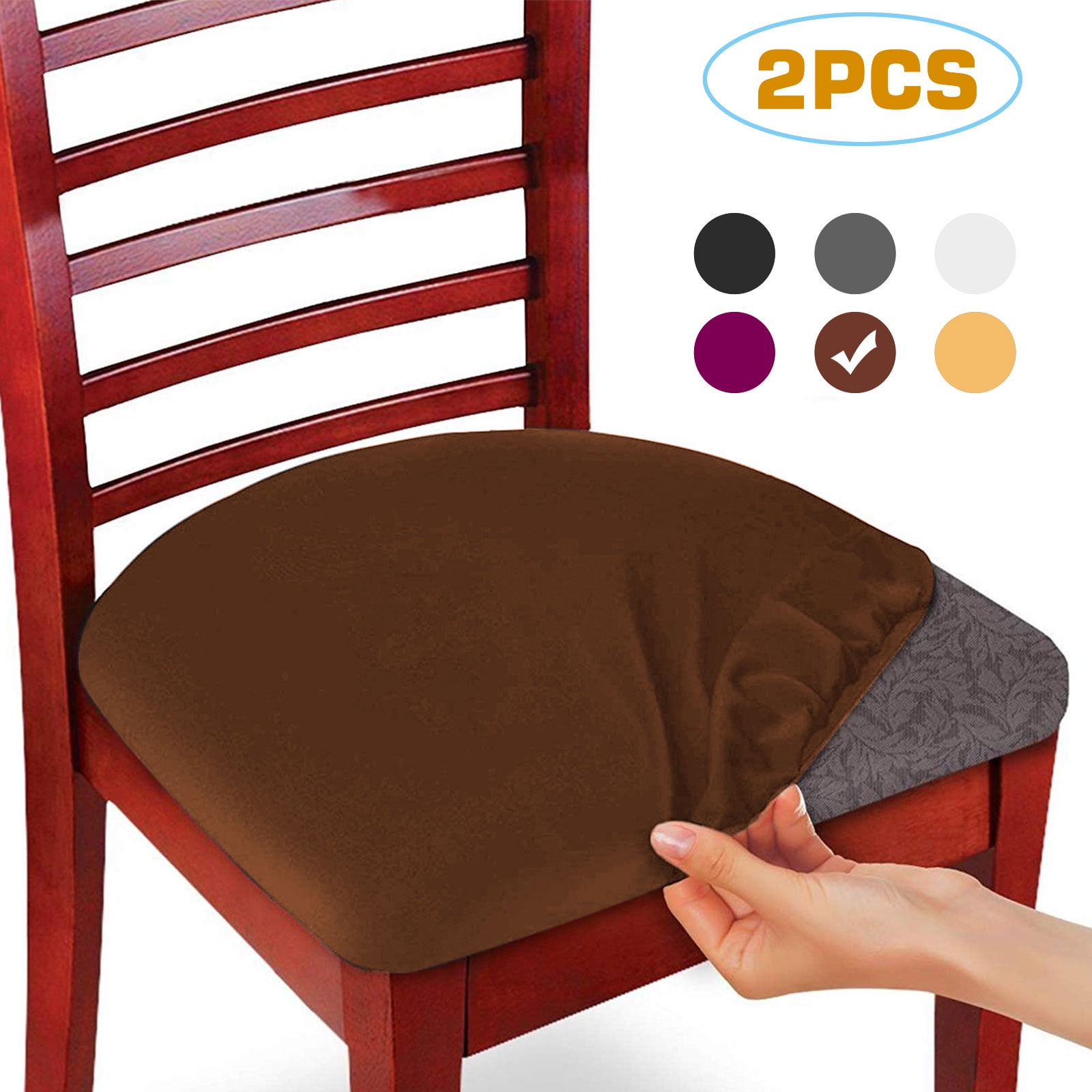 Spandex Dining Room Chair Seat Covers,Removable Washable Elastic Cushion 