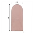 thumbnail image 3 of Efavormart 5ft Shiny Blush/Rose Gold Spandex Fit Round Top Backdrop Frame Stand Cover, 2-Sided Metallic Sparkly Wedding Arch Cover, 3 of 10