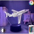 thumbnail image 2 of XYC Night Light 16 Color Acrylic 3D Illusion Baby Light Airplane for Kids Child Boy Bedroom Colorful Bedside Table Lamp Plane Gift 7F, 2 of 5