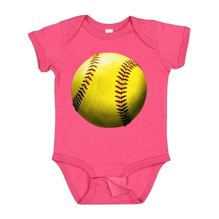 

Inktastic Yellow Softball Gift Baby Boy or Baby Girl Bodysuit