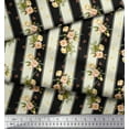 thumbnail image 2 of Soimoi Cotton Duck Fabric Stripe,Leaves & Rose Floral Print Sewing Fabric Yard 42 Inch Wide, 2 of 3