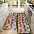 thumbnail image 4 of Kitchen Rugs Sets Of 2,Pioneer Flower Floral Print Pattern Anti Fatigue Kitchen Mat Rugs Non Slip Washable,Decorative Kitchen Floor Mats for Kitchen,Sink,Laundry,17"x47"+17"x47", 4 of 5