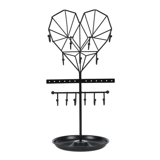 Btomtd Butterflies Type Clouds Type Heart Type Jewelry Display Rack Hanging Vertical Earring Rack Bracelet Necklace Storage Racks, Black
