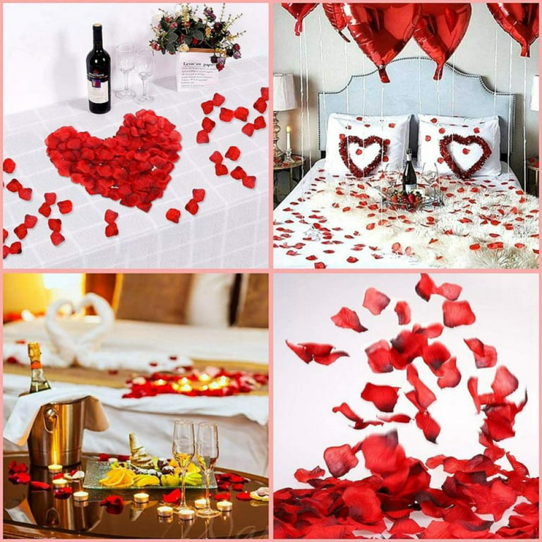 8 idea Rose Petals Decoration for valentines, Heart Rose Decoration